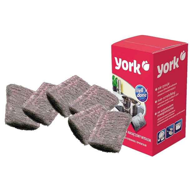 YORK - Drátěnka se saponátem 6ks