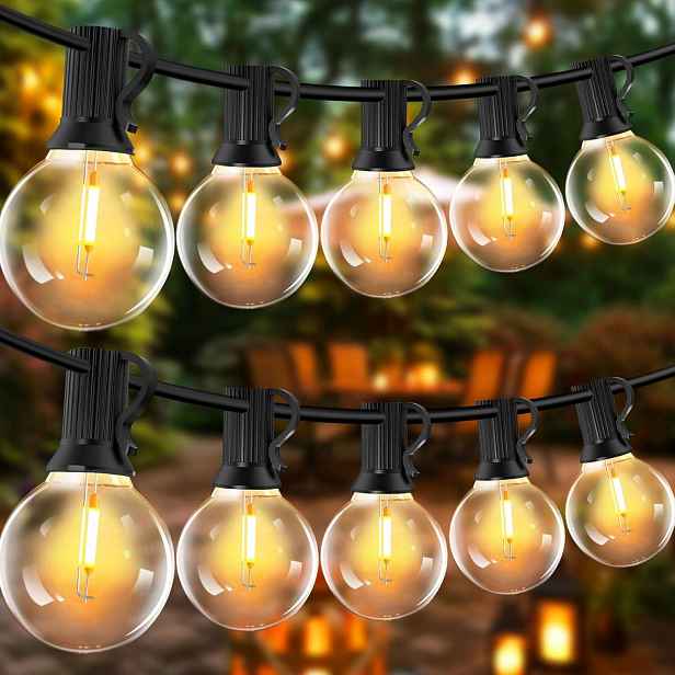 Led zahradní girlanda Světelný řetěz 15 m 50+2 ks Zahradní řetěz G40