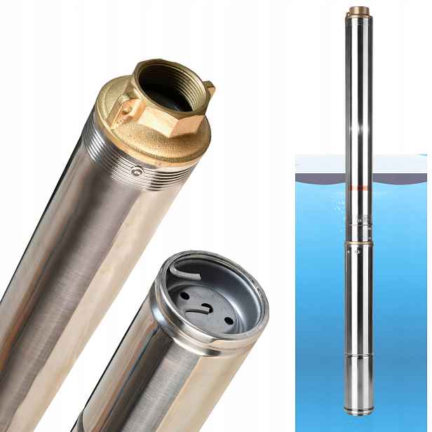 Ponorné Čerpadlo Do Studny 3" Proti Písku 370 W 70 L/min 46 M Vody S Rotory