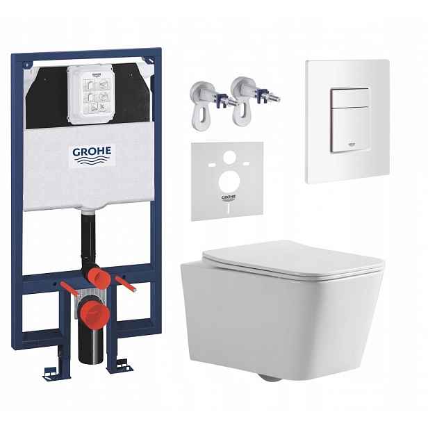 7v1 Sada Wc, Stelaz Grohe Slim Wc Mísa Imprese Tornado Tlačítko
