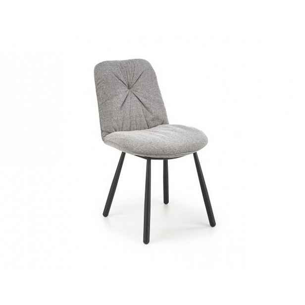 Jídelní židle šedá / černá Halmar - výška: 87 cm