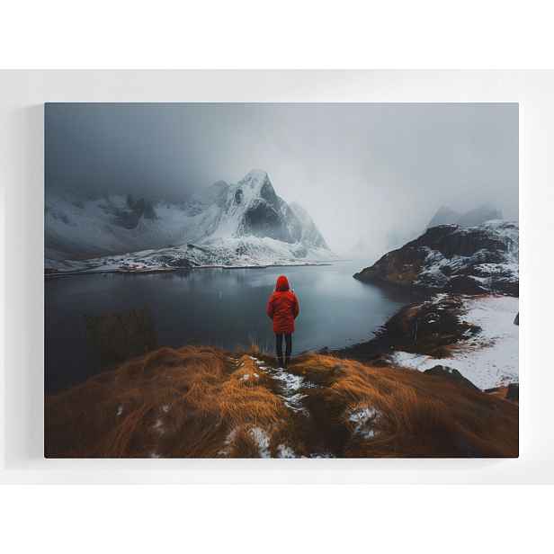 Plakát Zima Fiord Skandinávie Příroda Krajina 100x75