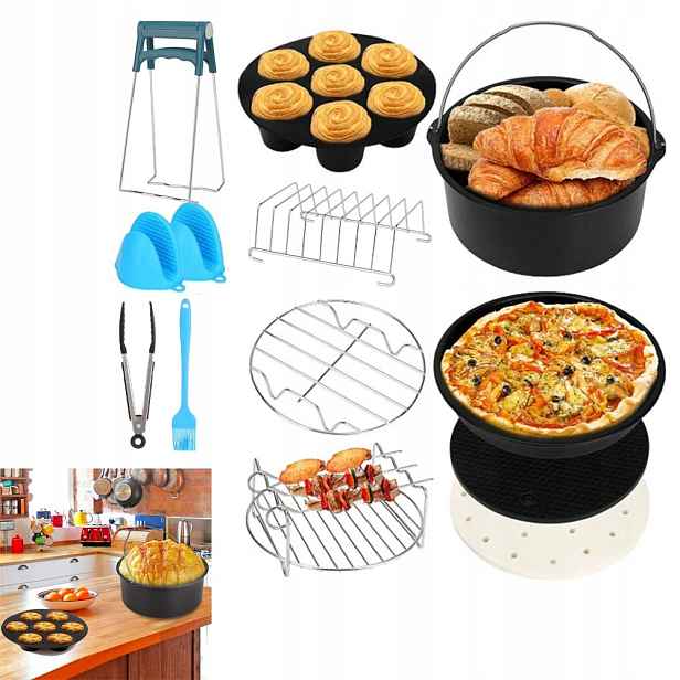 Sada 13 Kusů Příslušenství Pro Fritézu Air Fryer 8" /20 CM