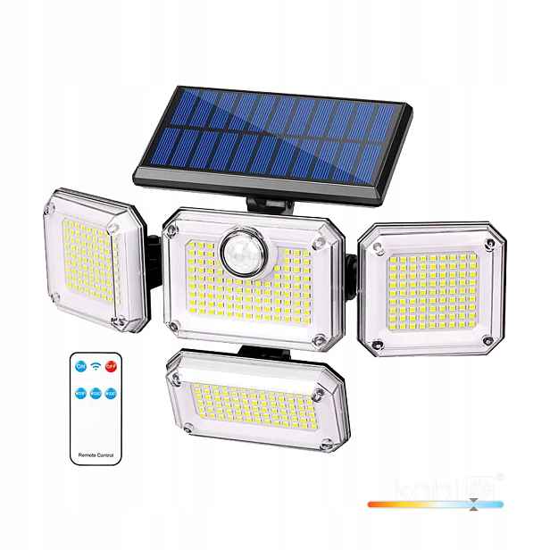 Solární Led zářič 2,5W 6500K 300lm s pohybovým senzorem IP44 G2 Kobi