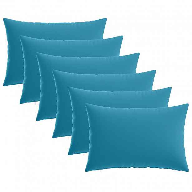 vidaXL Povlak na polštář 6 pcs HEERLEN Světle modrá 50 x 80 cm