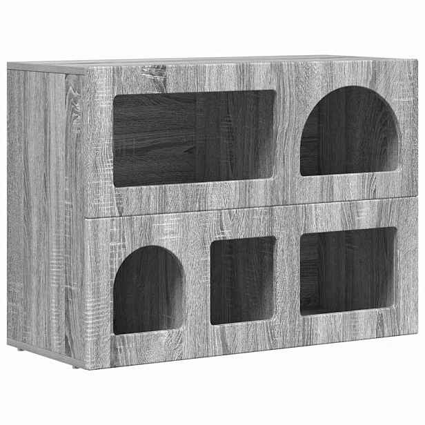 vidaXL Servírovací skříň ELST Šedý Sonoma 80.5 x 35 x 59 cm