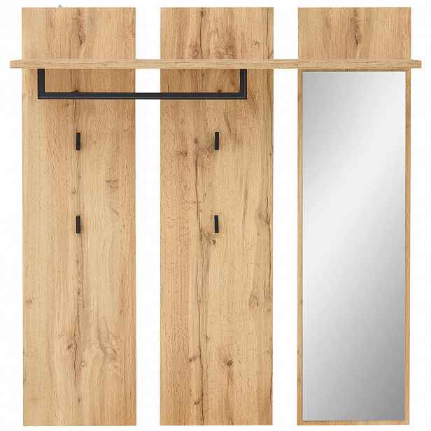 Xora ŠATNÍ PANEL, barvy dubu, 120/130/30 cm