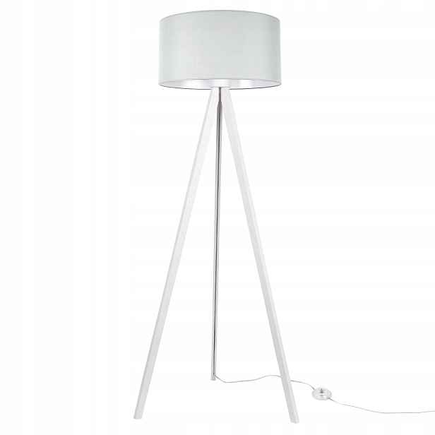 Stojací Lampa Podlahová Bílá Trojnožka S Stínítkem Do Ložnice Obývacího Pokoje, Kvalita
