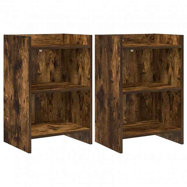 vidaXL Noční stolky 2 ks Kouřový dub 40 x 30 x 60 cm Kompozitní dřevo