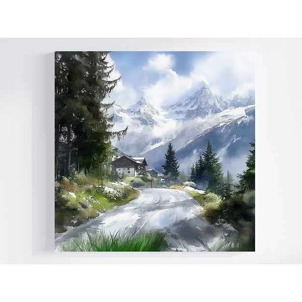 Obraz Na Plátně Canvas Krajina Švýcarsko Alpy Hory Jungfrau Cesta 50x50