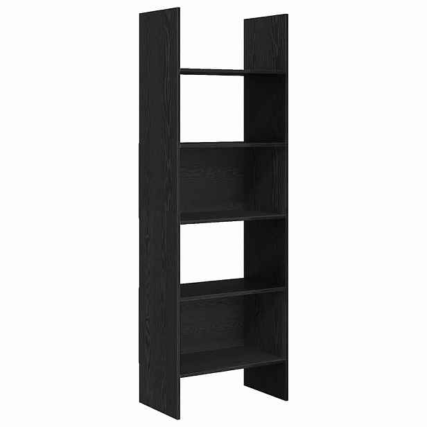 vidaXL Knihovna 5 úrovní 60 x 35 x 180 cm Kompozitní dřevo Černý dub