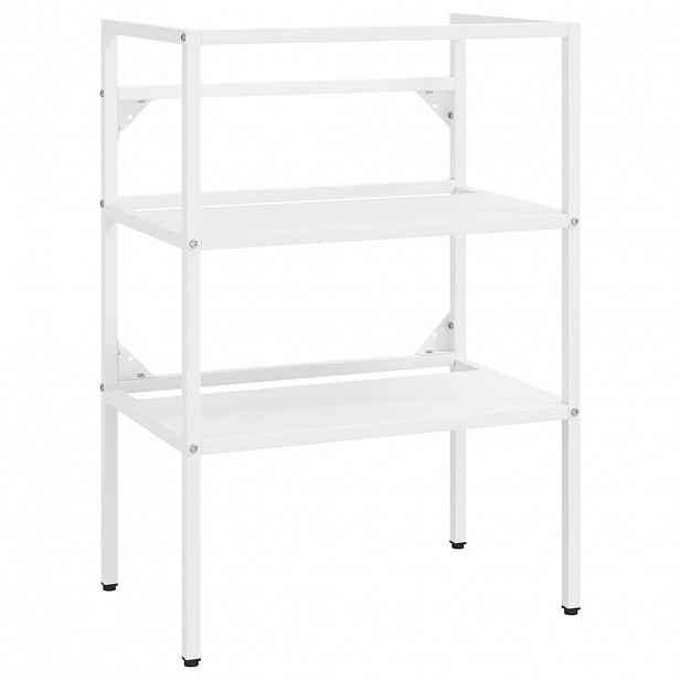 vidaXL Koupelnový regál pod umyvadlo bílý 59 x 38 x 83 cm železo