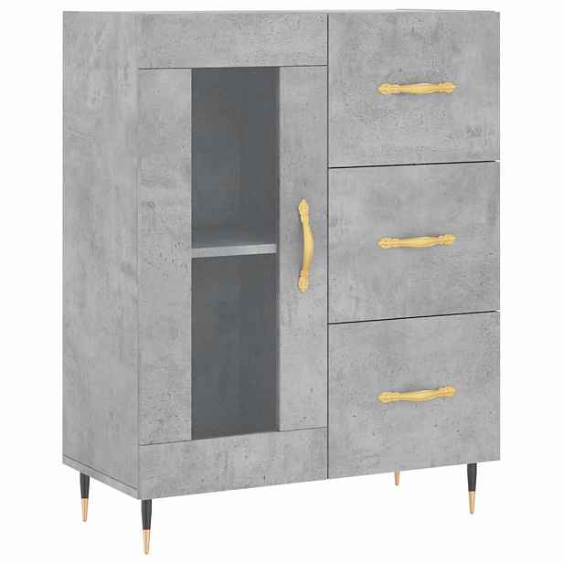 vidaXL Příborník betonově šedý 69,5 x 34 x 90 cm kompozitní dřevo