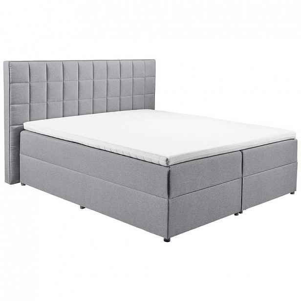 Boxspring postel Alaska Šedá 180x200 Cm