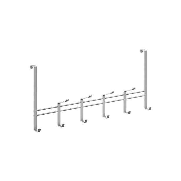 Kovový věšák na dveře ve stříbrné barvě 45 cm – Metaltex