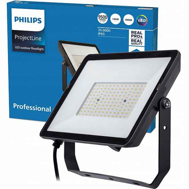 Led Reflektor Philips Lampa 100W 4000K IP65 Halogenový Reflektor Projectline
