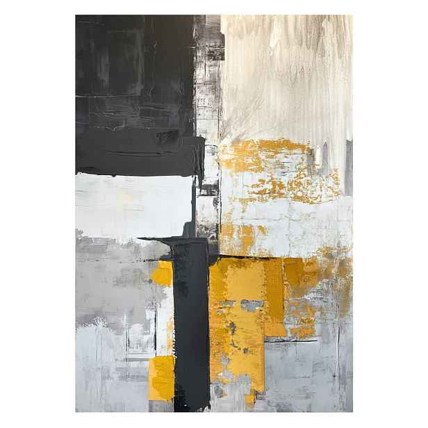 Obraz s ručně malovanými prvky na plátně 70x100 cm Jade – Styler