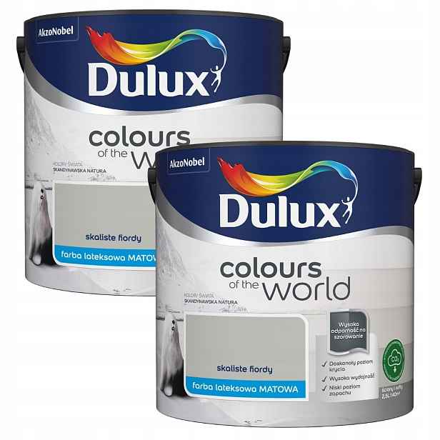 Set Dulux Barvy Světa 2x2,5 Barva Emulze Skalnaté Fjordy 5L
