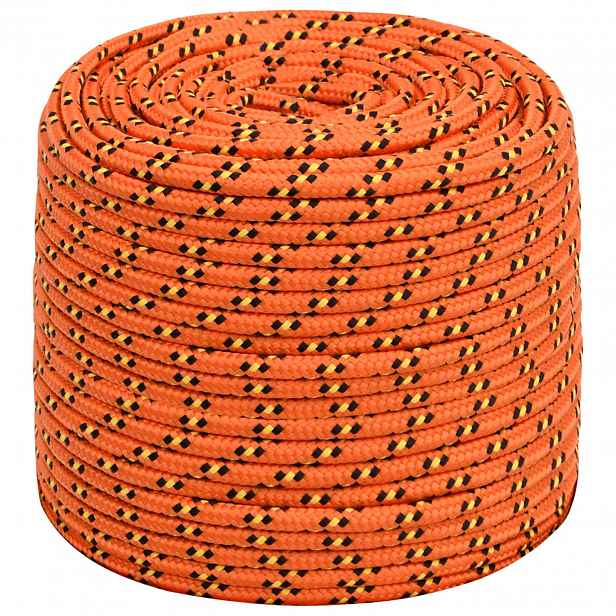 vidaXL Víceúčelové užitkové lano 10 mm 500 m Oranžová PP