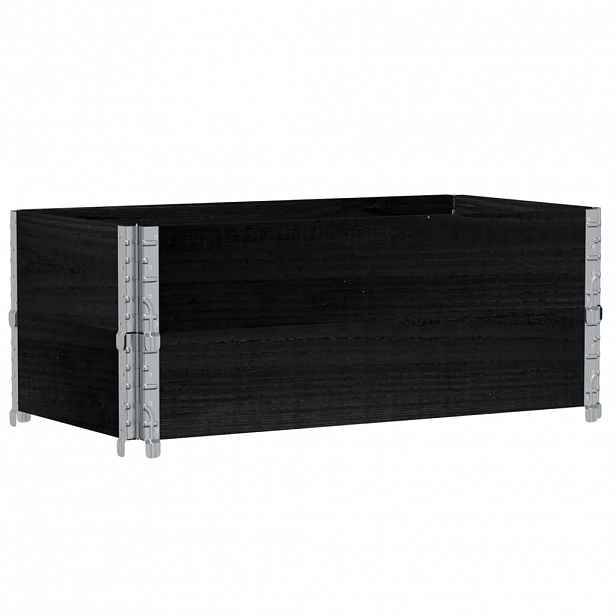 vidaXL Zahradní truhlík černý 100 x 50 cm masivní borové dřevo
