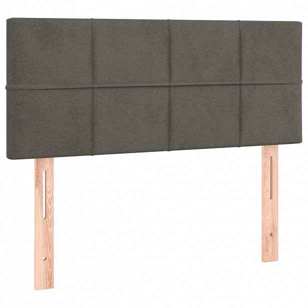 vidaXL Čelo postele tmavě šedé 80 x 5 x 78/88 cm samet