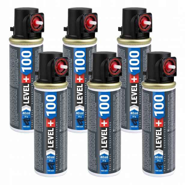 Plyn LEVEL+100 pro plynové hřebíkovačky 100 mm 40 ml 25 g 6 Ks