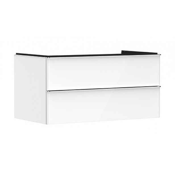 Skříňka pod umyvadlo pod desku Hansgrohe Xelu Q 98x49,5x55 cm bílá lesklá 54078000