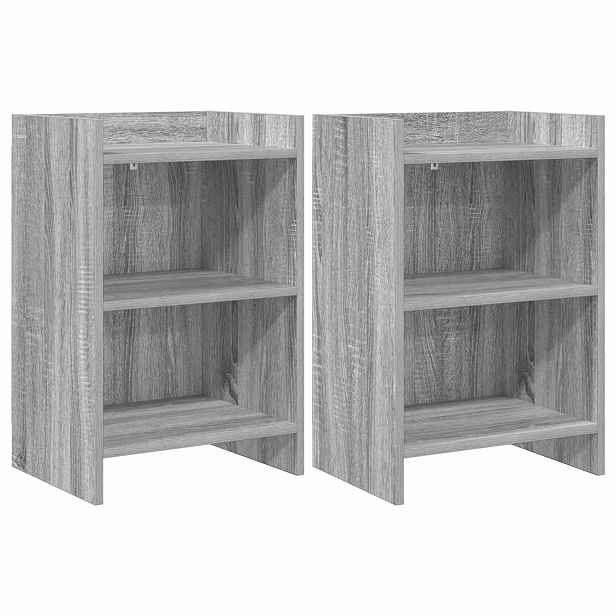 vidaXL Noční stolky 2 ks Šedý Sonoma 40 x 30 x 60 cm Kompozitní dřevo