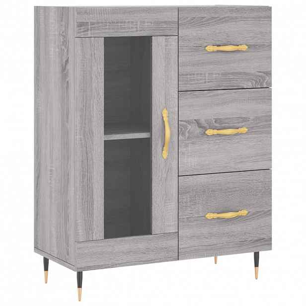 vidaXL Příborník šedý sonoma 69,5 x 34 x 90 cm kompozitní dřevo