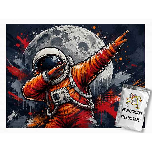 Fototapeta Flizelina Komiks Kosmos Astronauta Měsíc Dab 368x254 130g