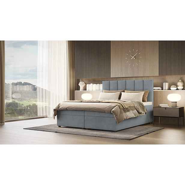 Hotelová postel DELTA 1 - 160x200, tmavě šedá
