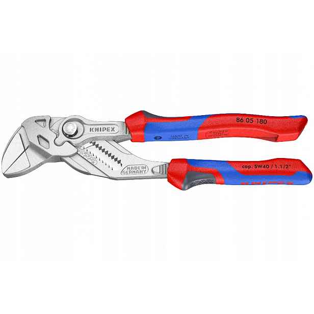 Nastavitelné kleště-klíč Knipex s vícesložkovou rukojetí 180 mm