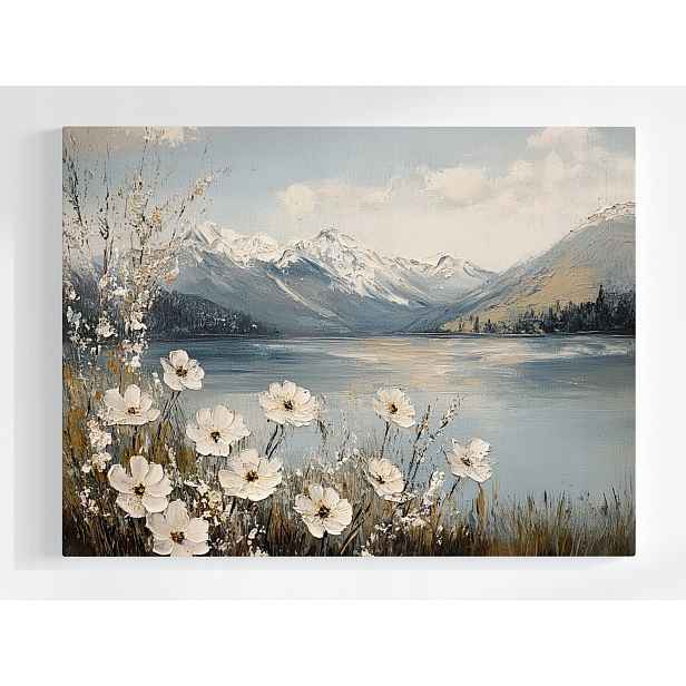 Plakát Krajina Hory Tatry Jezero Dolina Květiny 100x75