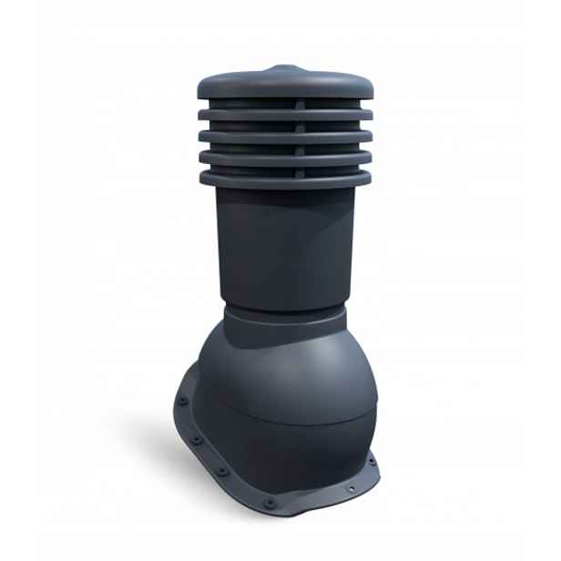 Větrací komín pro plechovou střešní krytinu ⌀150 mm Ventos X B26 Grafit