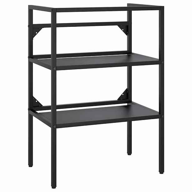 vidaXL Koupelnový regál pod umyvadlo černý 59 x 38 x 83 cm železo