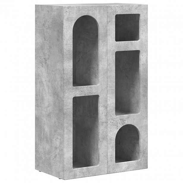 vidaXL Servírovací skříň ELST Betonově šedá 59 x 35 x 100,5 cm