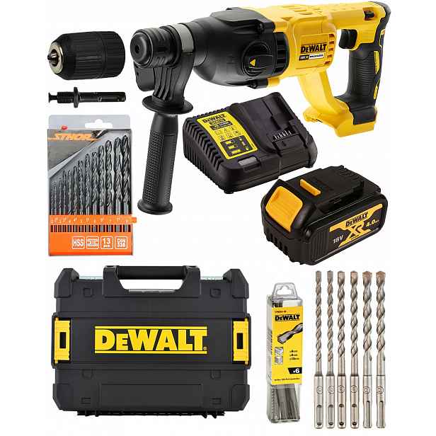Vrtací kladivo 18V 1x4Ah 2,6J Dewalt DCH133M1 +akc