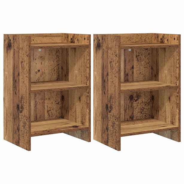 vidaXL Noční stolky 2 ks Staré dřevo 40 x 30 x 60 cm Kompozitní dřevo