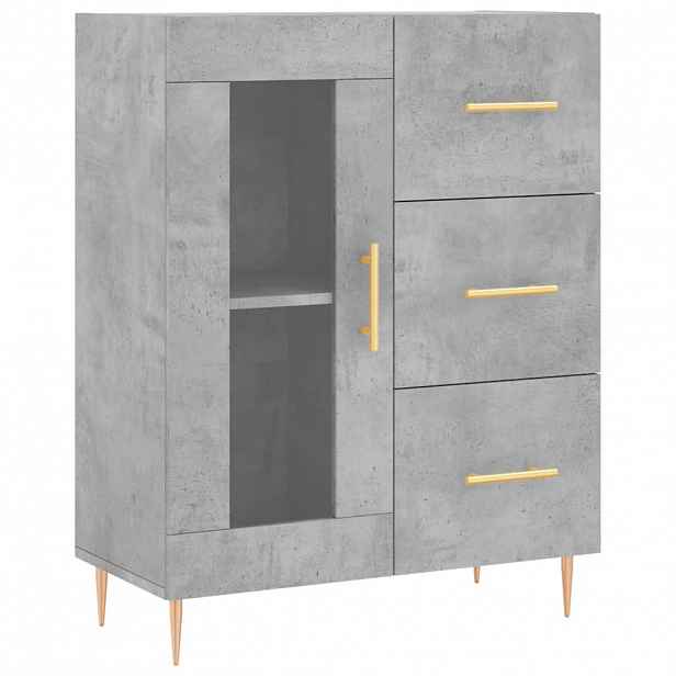 vidaXL Příborník betonově šedý 69,5 x 34 x 90 cm kompozitní dřevo