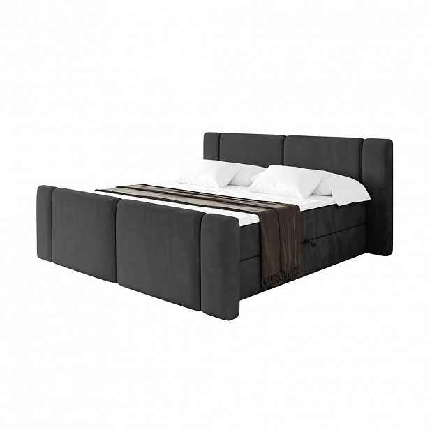ALTDECOR POSTEL boxspring s matrací H3 - EVON Zanozek - 180x200 cm Černá