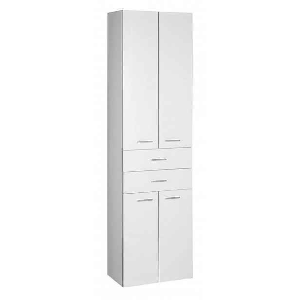 Aqualine Zoja - Vysoká skříňka Keramia Fresh se zásuvkami, 50x184x29 cm, bílá 51291