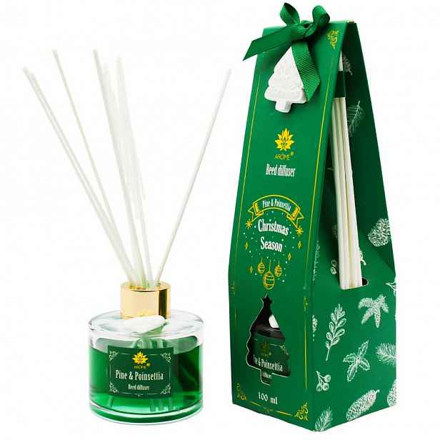 Arome Difuzér s tyčinkami Pine & Poinsettia, 100 ml