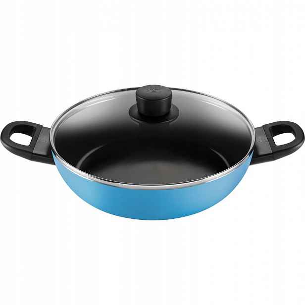 Hluboká pánev 2H s víkem 28 cm Modrá Caprera Ballarini