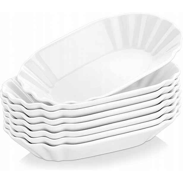 Malacasa Série Regular dezertní talíře 19,7 cm bílé porcelánové nádobí