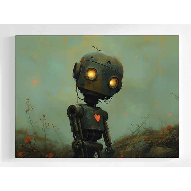 Plakát Robot Android Stroj Srdce Láska Pocit 100x75