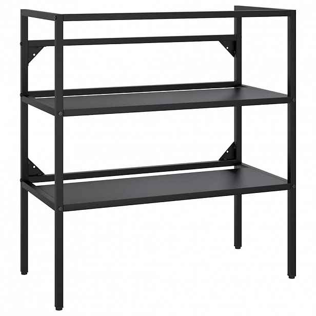 vidaXL Koupelnový regál pod umyvadlo černý 79 x 38 x 83 cm železo