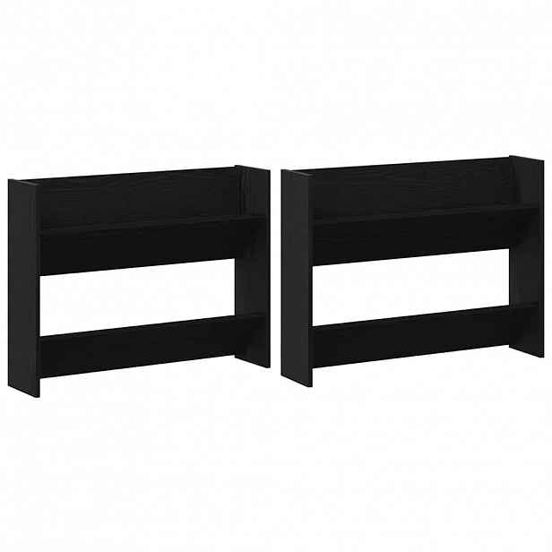 vidaXL Skříň na obuv 2 ks 83 x 18 x 60 cm Kompozitní dřevo Černý dub