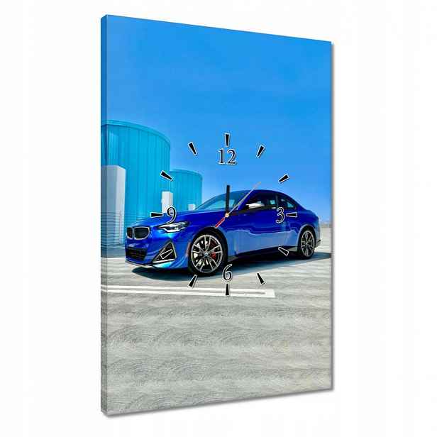 Hodiny 40x60 Modré Bmw Auto