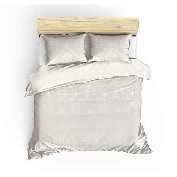 Krémový bavlněný set přehozu a povlaků na polštář 240x260 cm Beste – Mijolnir