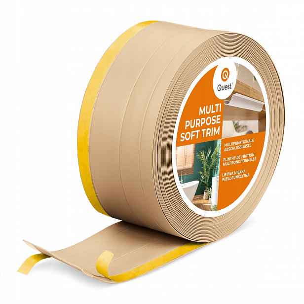 Pvc dokončovací lišta 4v1 samolepicí, písková, 120 mm, 15 m, W2